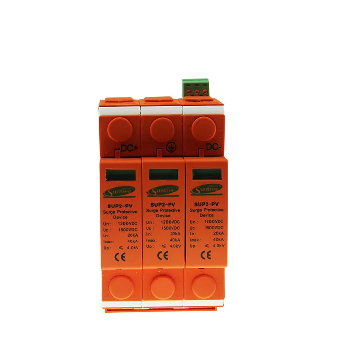 

3P DC1000V 20KA-40KA SPD Solar Lightning Protection System Surge Arrester
