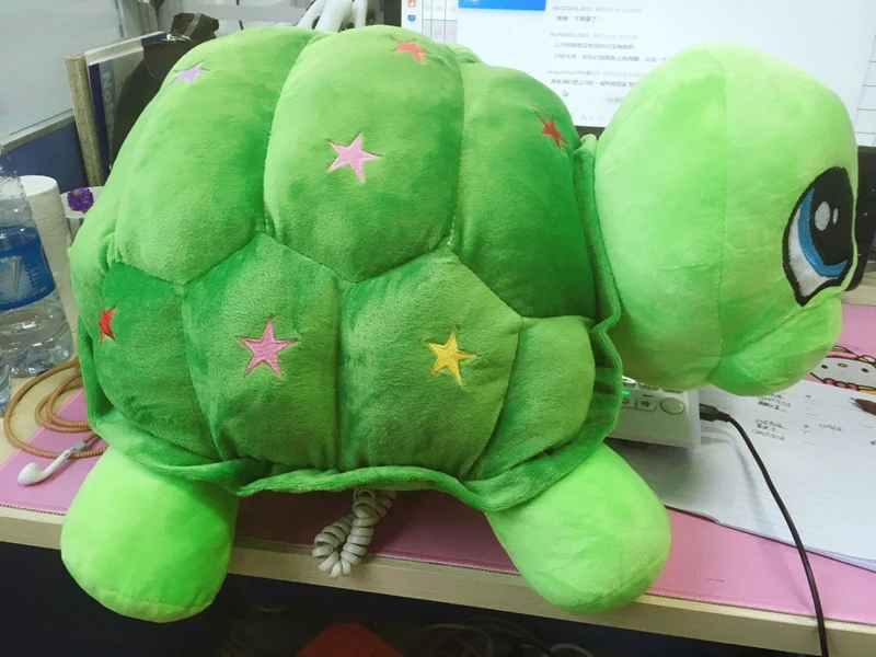 Dorimytrader Cuddly Soft Animal Tortoise Plush Toy Big Stuffed Cartoon Turtle Doll Animals Pillow for Kids Gift 26inch 65cm 4 Colors DY61982 (11)
