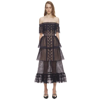 

2019 Dress Sexy Celebrity Backless Elegant Short Lace Women Hollow Out Night Club Slash Neck Body con Party Dresses Wholesale