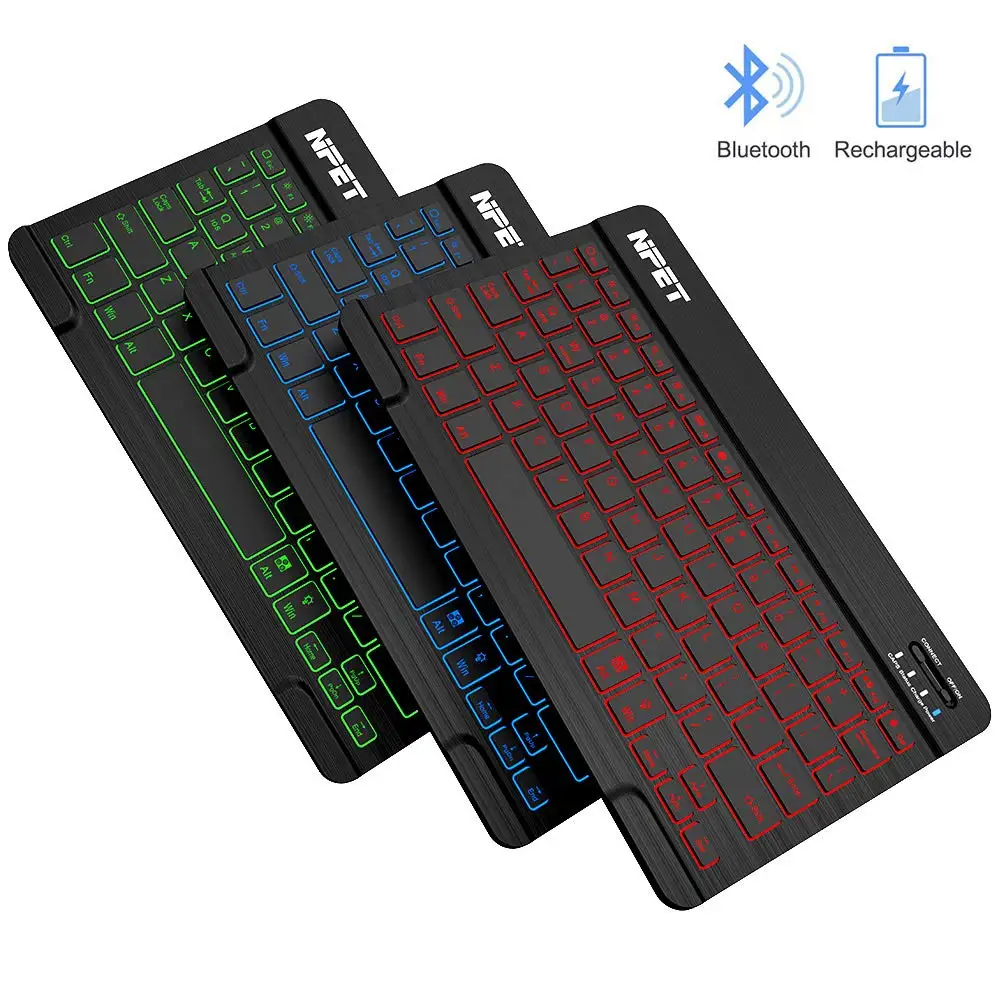 

Wireless Bluetooth Keyboard for Phone Tablet iPad iPhone IOS Android Windows Mini Portable Aluminium Russian teclado PC Gamer