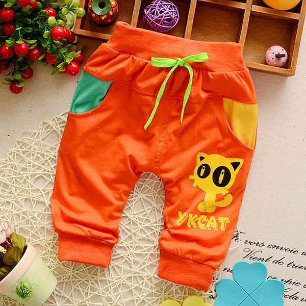DIIMUU/Детские шорты для мальчиков Одежда для маленьких мальчиков Пляжные штаны повседневные хлопковые шорты с рисунком для мальчиков, 1 предмет - Цвет: orange