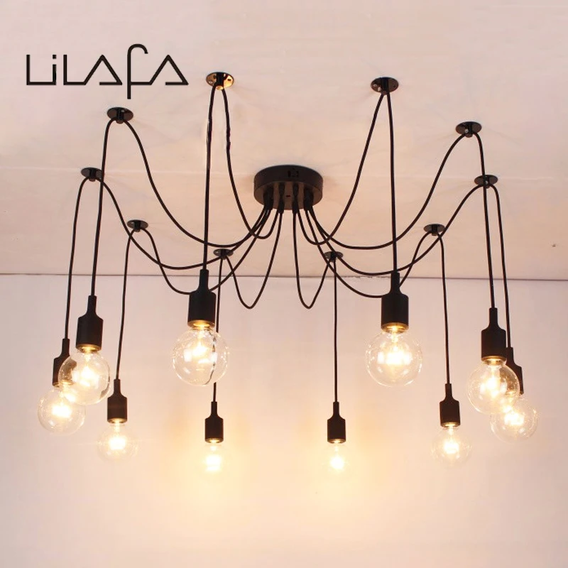 

E27 Spider-colored Pendant Light Children's Room Bedroom Decorated Restaurant Cafe Clothing Store Lamps