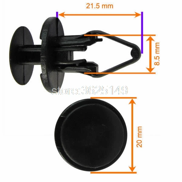 100x OEM Cowl & Fender Liner Clip Push Pin For Ford Hummer Torrent