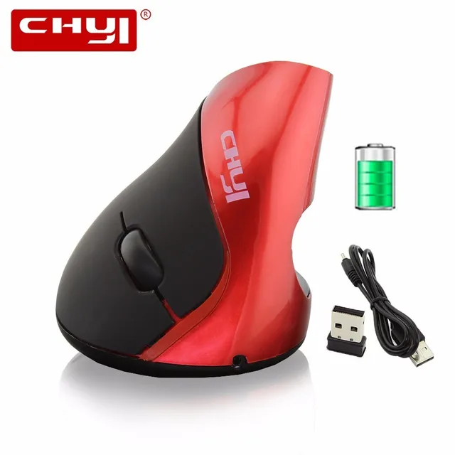 Cheap Rechargeable 2.4GHz Wireless Mouse 1600 DPI Ergonomic Vertical Gaming Mause with USB Charging Cable for Desktop PC Computer Mice