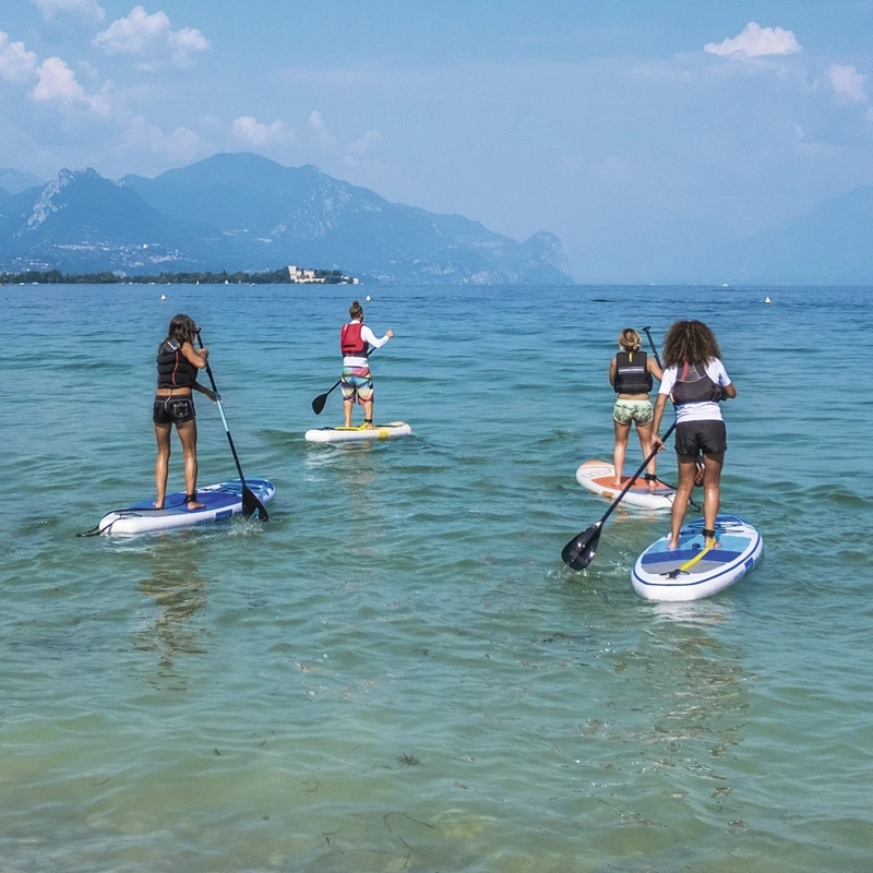 10ft Inflatable All Round SUP Stand Up Paddle Board Oceana Foldable Surf Board Wide Board For Beginner Water Sports Beach Fun