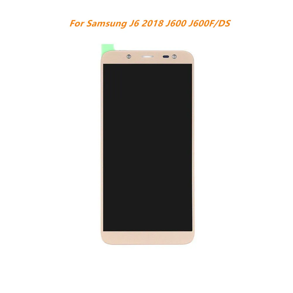 Для samsung Galaxy J6 J600 J600F/DS J600G/DS ЖК-дисплей Замена кодирующий преобразователь сенсорного экрана в сборе может регулировать яркость