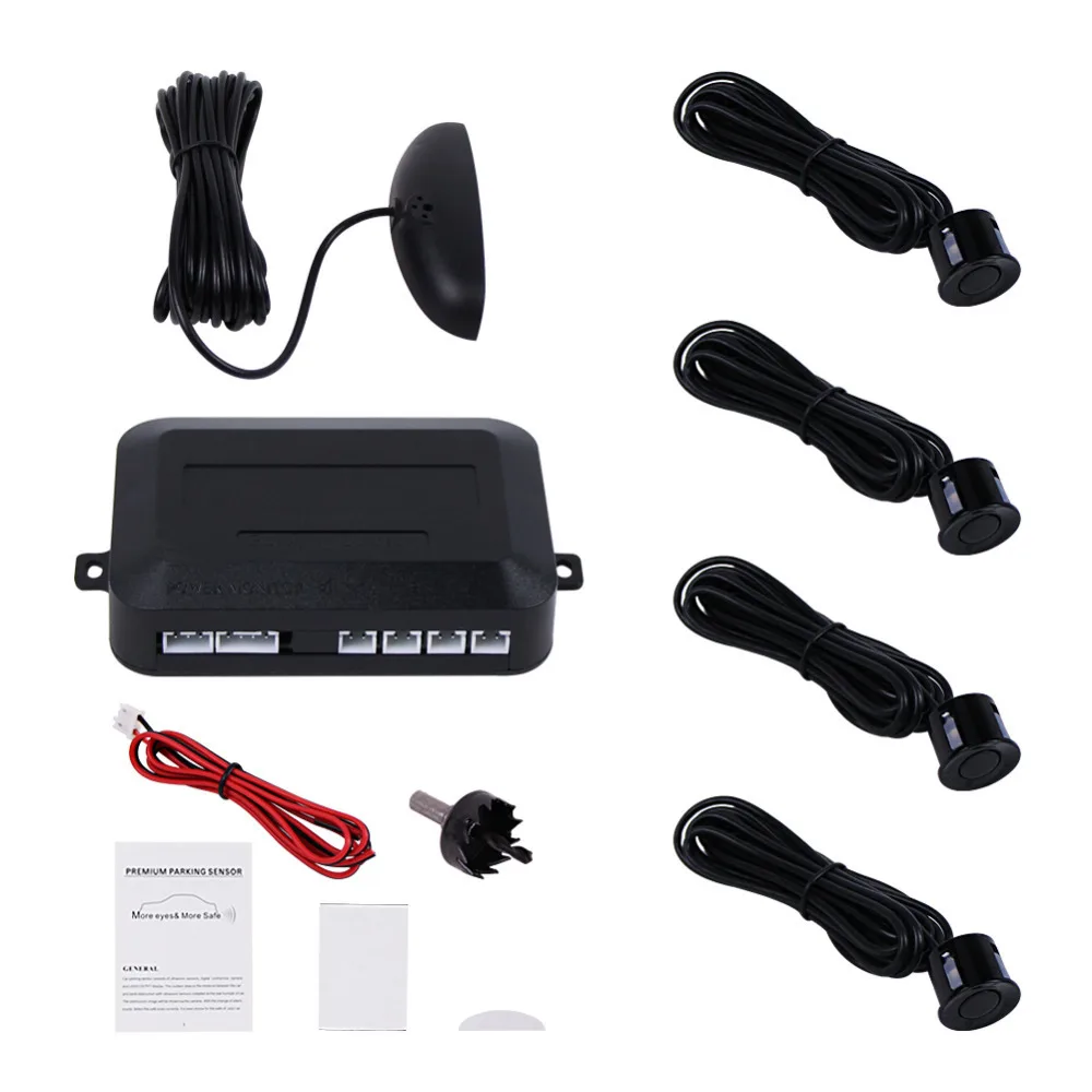 1 Set Sensor Kit Car Auto LED Display 4 Sensors For All Cars Reverse Assistance Backup Radar Monitor Parking System 7 Colors