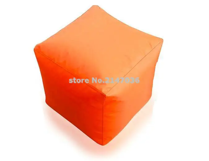 Foldable Ottoman , square orange bean bag ottoman and footstool , outdoor waterproof kids chair Foldable Ottoman , square orange bean bag ottoman and footstool , outdoor waterproof kids chair