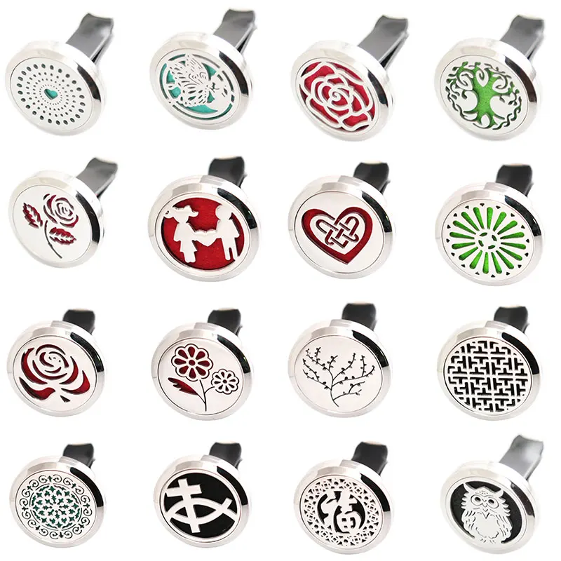 

Butterfly and Flower 30mm Diffuser 316 Stainless Steel Car Aroma Locket Essential Oil Car Diffuser Locket Free 50Pcs Felt Pads
