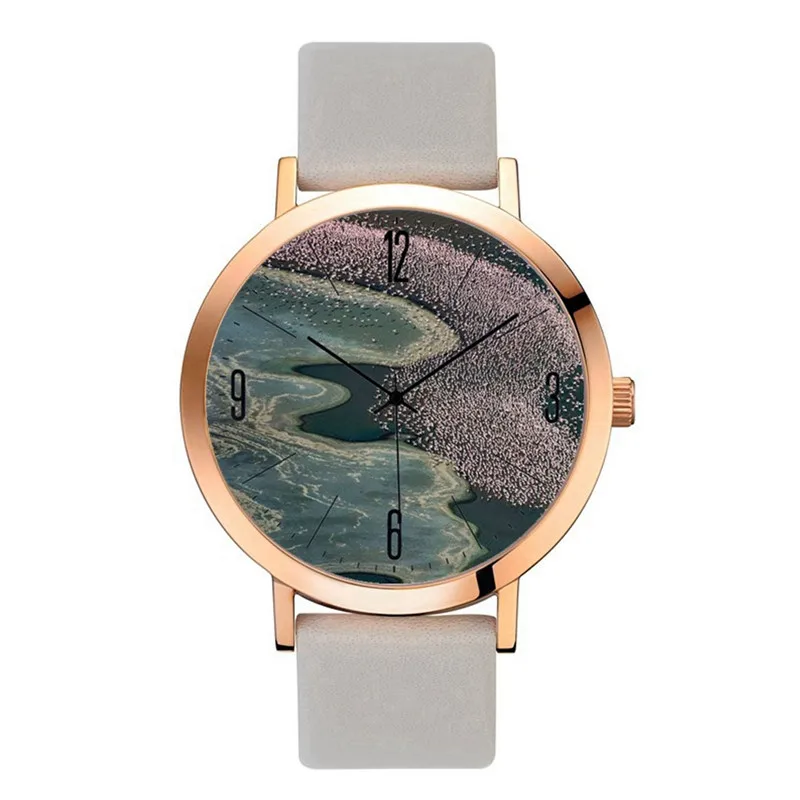 Новые модные Gogoey бренд розовое золото кожа часы для женщин дамы Повседневное платье кварцевые наручные часы #292622