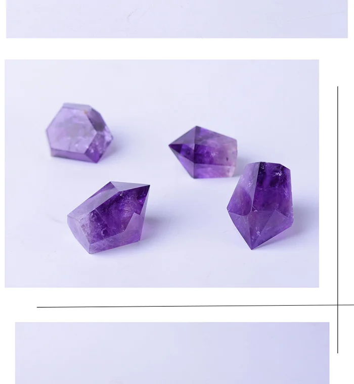 1PC Large Natural Amethyst Hexagonal Column Crystal Point Mineral Ornament Home Furnishing DIY Gift Decoration Free Shipping