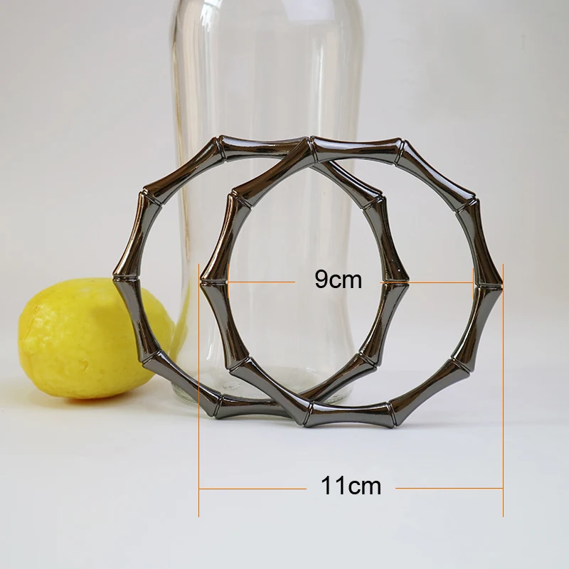 5 пар = 10 штук, бамбуковый сплав в форме 11 см, большие кольцевые ручки, diy женские сумки bolso, сварные круглые ручки