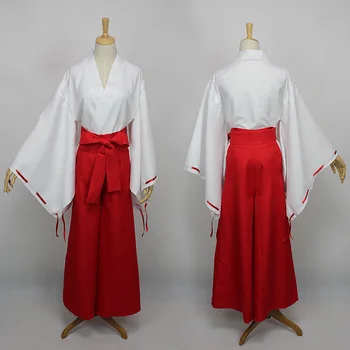 

Anime InuYasha Series Kikyou Traditional dress Red kimono Cosplay Costume