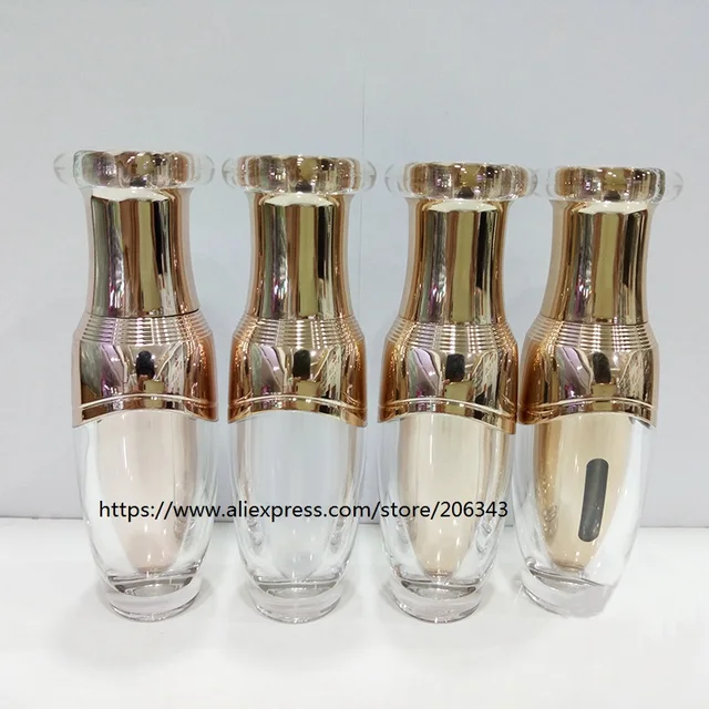 15ml rose gold plastic acrylic bottle for lotion/emulsion/serum