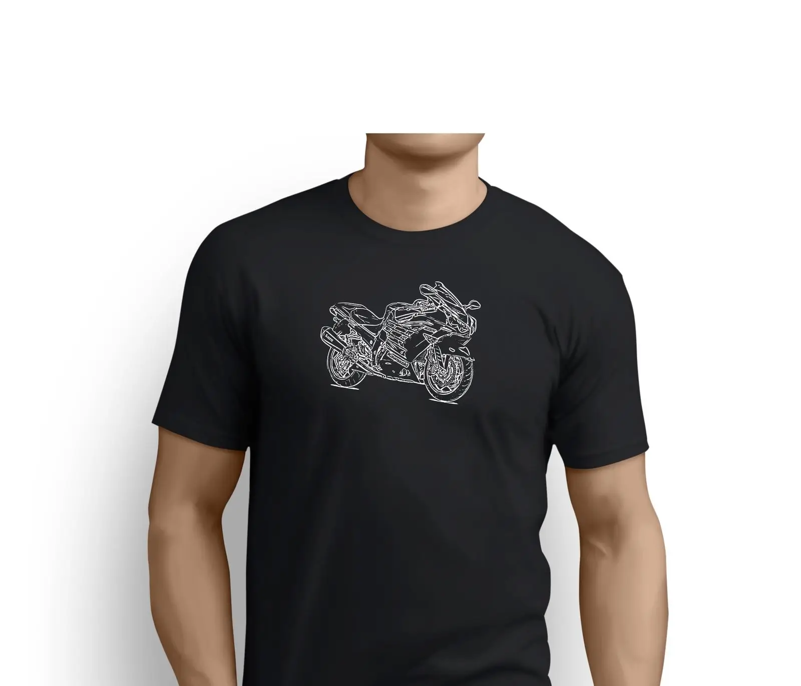 

O-Neck Hipster Tshirts Classic Japanese Motorcycle Fans ZZR 1400 2013 Inspired Motorcycle Art Print T Shirt Men