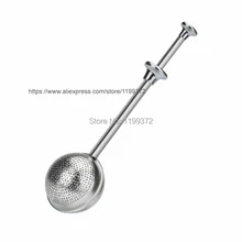 200 шт 18 см ложка из нержавеющей стали Выдвижная шариковая форма металлический сосуд для специй инфузионное чайное ситечко фильтр выдавливание