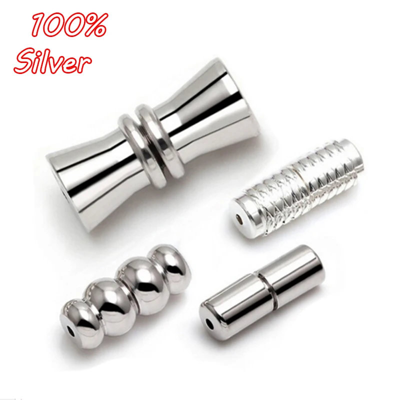 

925 Silver Spiral Buckle Pearl Necklace Connection Buckle Button Screw Buckle Pearl Bracelet Necklace Buckle Wholesale
