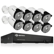 DEFEWAY 8CH HD 5.0MP Всепогодная наружная система безопасности 2560x1920P H.265+ HDMI CCTV видео наблюдения DVR комплект 8 камер