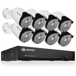 DEFEWAY 8CH HD 5.0MP защита от атмосферных воздействий безопасности Системы 2560x1920 P H.265 + HDMI CCTV камера видеонаблюдения комплект 8 Камера комплект