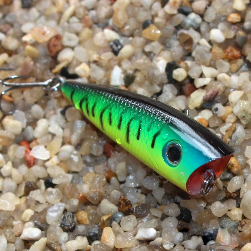  6cm 6.5g Topwater Fishing Lures Popper Lure Crankbait Minnow Hooks 8# Swimming Crank Baits PO002 