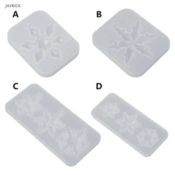 

Silicone Resin Mold Mirror DIY Snowflake Handmade Crafts Epoxy Resin Gifts Molds Silica Jewelry Making Pendant Crystal Necklace