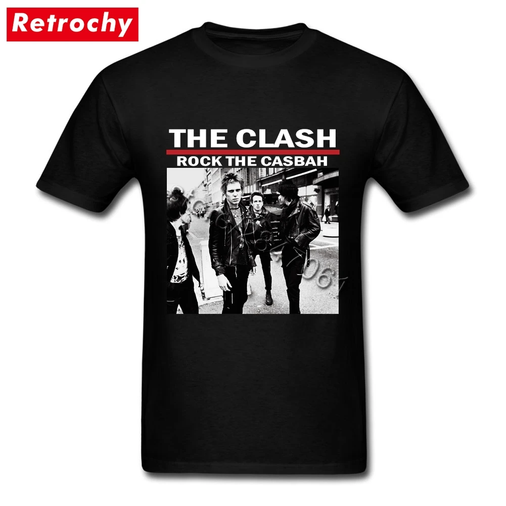 

Custom Designer Tee Shirts the clash Rock the Casbah Young Boy Short Sleeved Crew Neck Soft Cotton T-shirt Homme Boyfriend Gifts