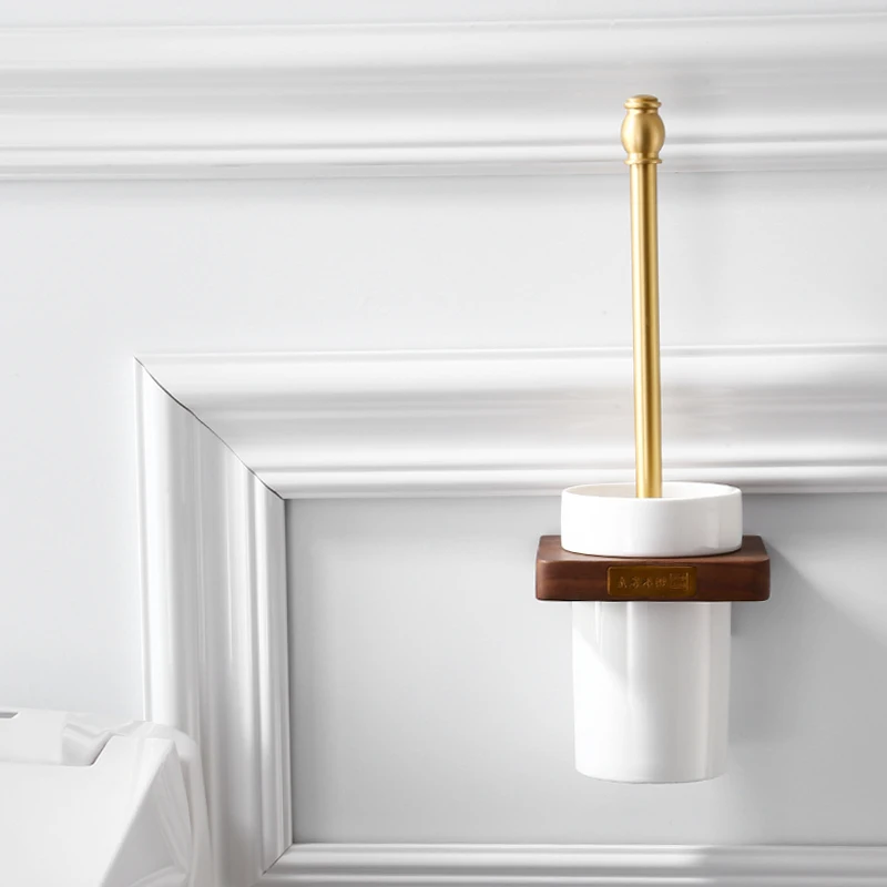 Detachable Paper Rack Creative Toilet Brush Holder Nordic Solid Wood
