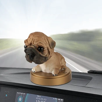 

Car Ornament Shaking Head Dog Doll Solid Perfume Decoration Cute Automobile Interior Dashboard Bobble Head Dog Toys Accessories