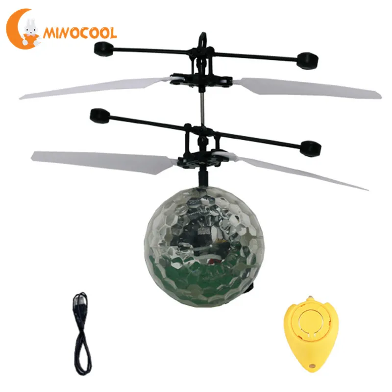 

Kids RC Flying Ball Helicopter Toys Drone Helicopter Ball Built-in Shinning LED Lighting Toy for Kids Colorful Flyings