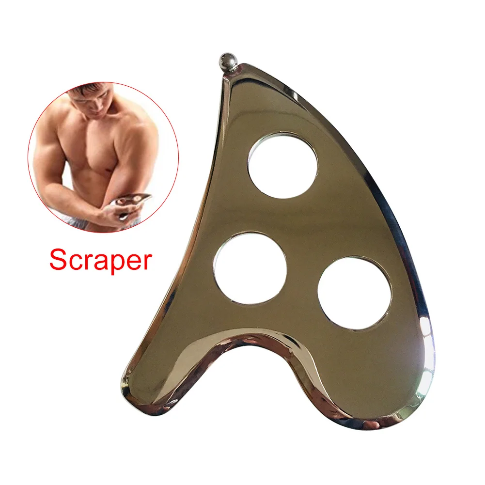 Gua Sha соскабливание массажные инструменты из нержавеющей стали GuaSha пластина