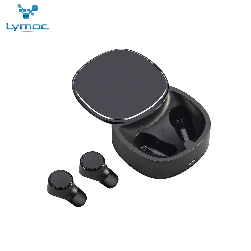

LYMOC Mini TWS Wireless Earbuds 5.0 Bluetooth Headsets Touch Control Earphones Realtek Chip With Rotate Charging Box Double Mic