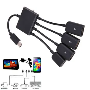 

USB Type C OTG Cable 4 Port Hub Adapter USB 3.1 Type C Hub To USB 2.0 Port HUB Conventer for Sansumg Xiaomi Huawei
