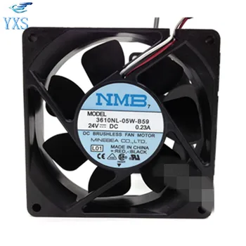 

3610NL-05W-B59 DC 24V 0.23A 9025 9CM 90*90*25mm 3 Wires Double Ball Bearing Cooling Fan