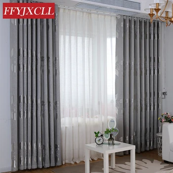 

Chinese Style 85% Blackout Curtains Drapery for Living Room Bedroom Window Tulle Fabrics for Kitchen Jacquard Curtains cortina
