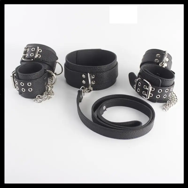 Pvc Leathe Collar Hands Cuffed The Complete Set Hands Cuffed Master