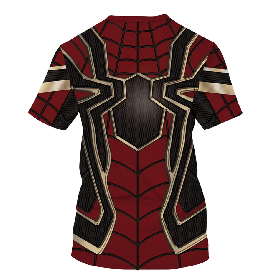 Детский костюм супергероя футболка лето для мальчиков и девочек модный костюм «Человек-паук», принт с животными, футболка с принтом крутая детская футболка флеш-накопителей “Мстители” пуловеры, футболки