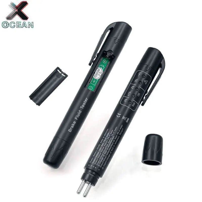 

Brake Fluid Liquid Tester Car Brake Liquid Digital Tester For DOT3/DOT4 Automotive Testing 5 LED Car Diagnostic Indicator Pen