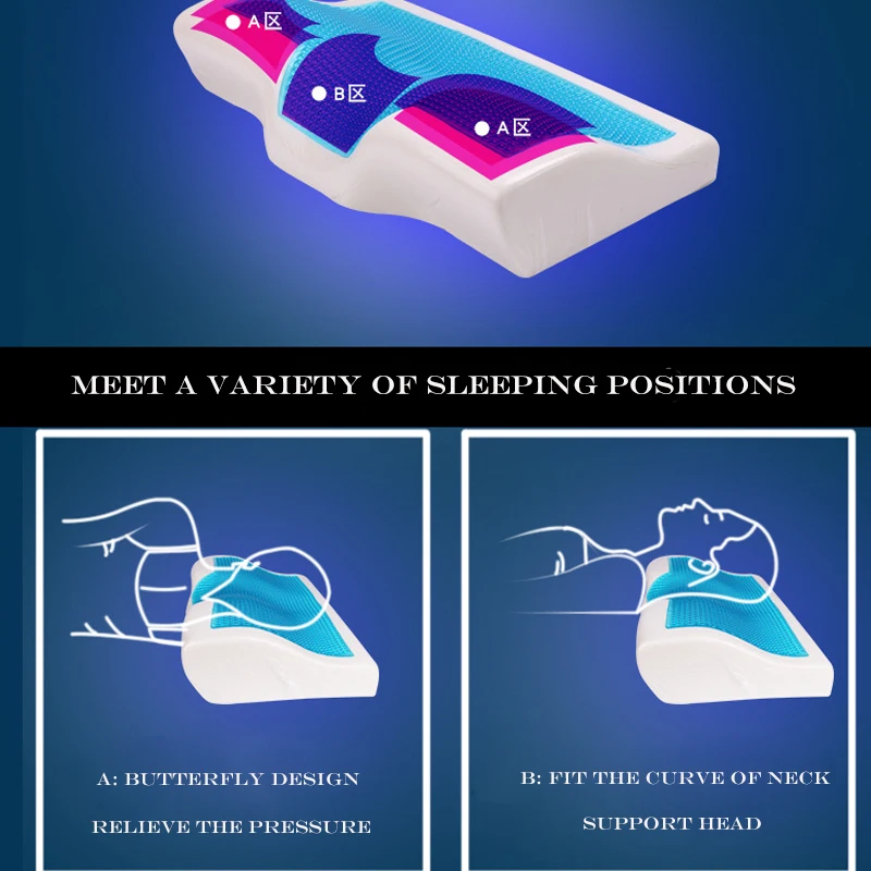L097- High Quality Summer Cool Gel Pillow With Cool Pad Summer Cooling Gel Memory Foam Pillow Washable Pillow Case (1)