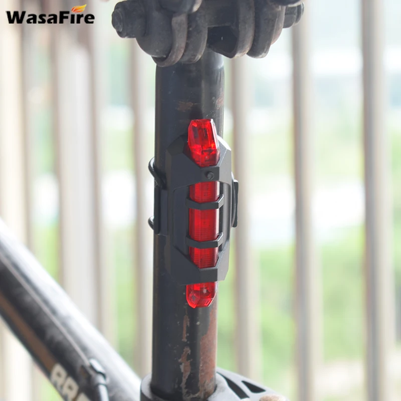 Clearance WasaFire Portable USB Rechargeable Bike Bicycle Tail Rear Safety Warning Light Taillight Lamp Super Bright bike accessories 5