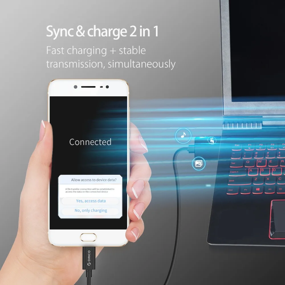 Кабель ORICO Usb type-C, 1 м, 2 А, быстрая зарядка и синхронизация данных, Usb C, зарядный кабель для телефона samsung S9, S8, Note 8, Xiaomi mi6, huawei