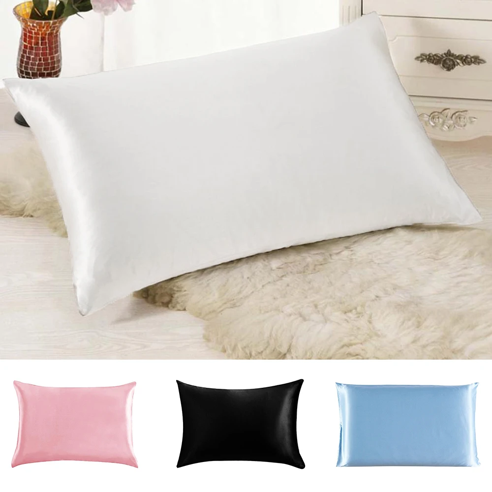 

Two Sides Silk Imitation christmas Pillowcase Satin Pillow Cover Invisiable Zipper Closure
