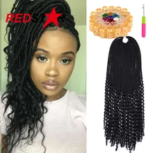 Faux Locs Crochet Hair 24 Roots 18″ Crochet Faux Lock Dreadlock Crochet Braids hair Extensions Synthetic Braiding hair For Women