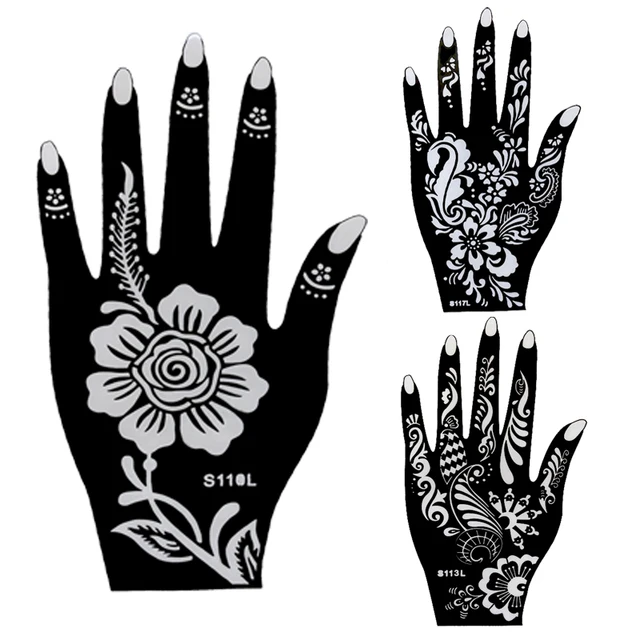 aliexpress com buy 10pcs large henna tattoo stencils aliexpress com buy 10pcs large henna tattoo stencils