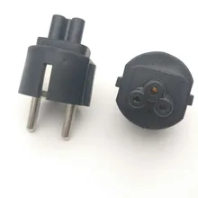EU/US/UK Mains Power Cable Plug Adapter EU/US/UK Plug To IEC320 C5 Clover Leaf Adapter Plug