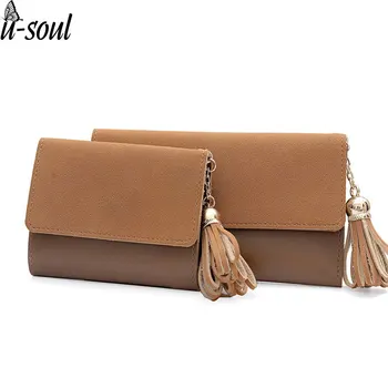 

Wallet Women Tassel Short and Long Purse Card Holder Wallets Women Clutches Vintage Coin Purse Pu Leather Wallet A4114