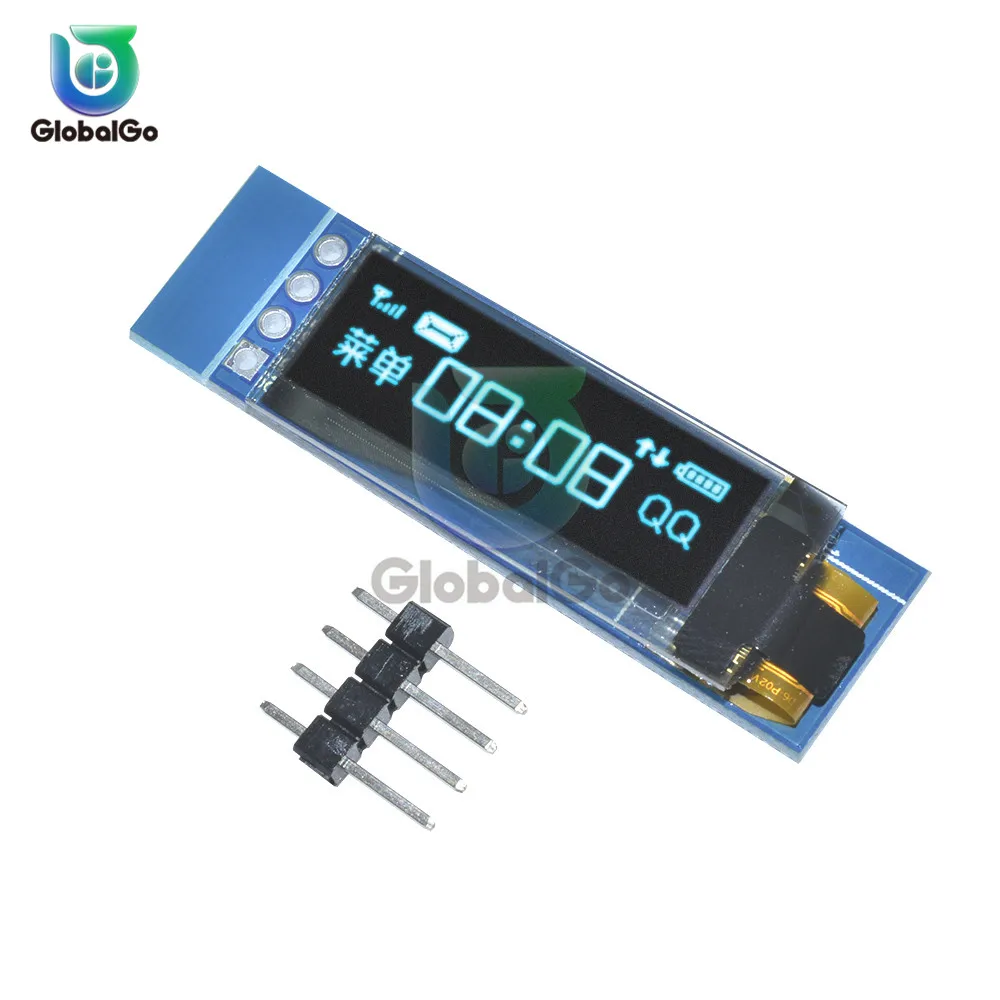

4pin 0.96 inch IIC Serial Blue White OLED Display Module 128X32 I2C SSD1306 LCD Screen Board GND VCC SCL SDA 0.96" for Arduino