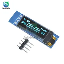 4pin 0.96 inch IIC Serial Blue White OLED Display Module 128X32 I2C SSD1306 LCD Screen Board GND VCC SCL SDA 0.96 for Arduino open smart 0 96 inch i2c interface blue color oled display breakout module 128 64 for arduino uno r3 mega2560 leonardo