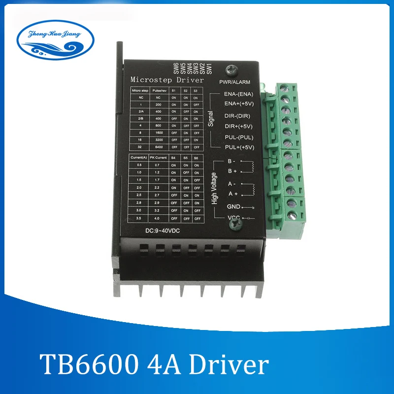 Контроллер драйвера шагового двигателя TB6600 4A 9 ~ 42V TTL 16 Micro Step CNC 1 Axis новая