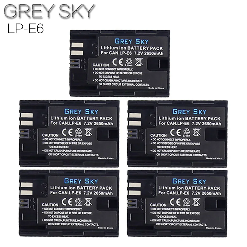 

LP-E6 Battery LPE6 For Canon EOS 5D Mark II 2 III 3 6D 7D 60D 60Da 70D 80D DSLR EOS 5DS Digital Camera Lithium Rechargeable New
