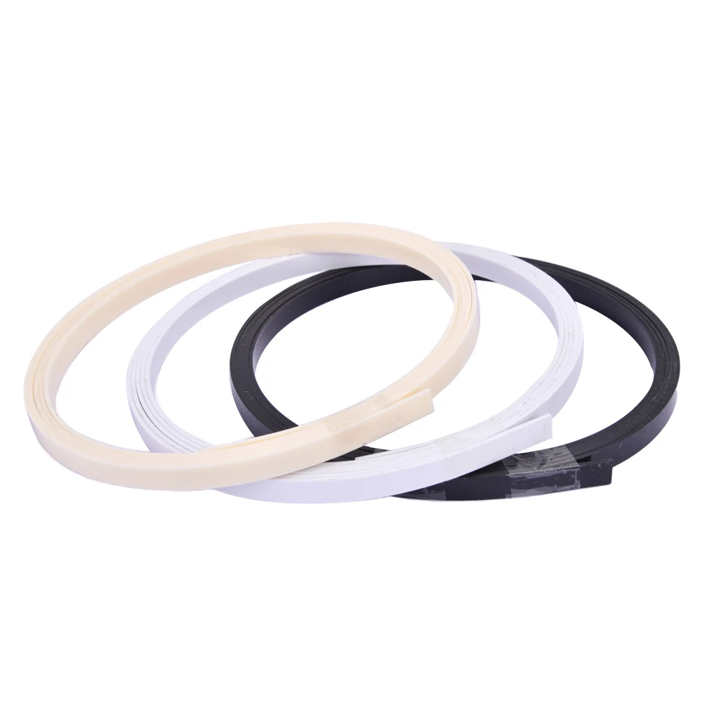 Pack of 3 ABS Plastic Binding Purfling Strips Edge Trim Inlay Body Project for Guitar Bass Ukulele
